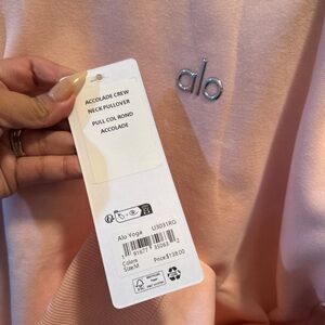 Alo accolade pink sweater